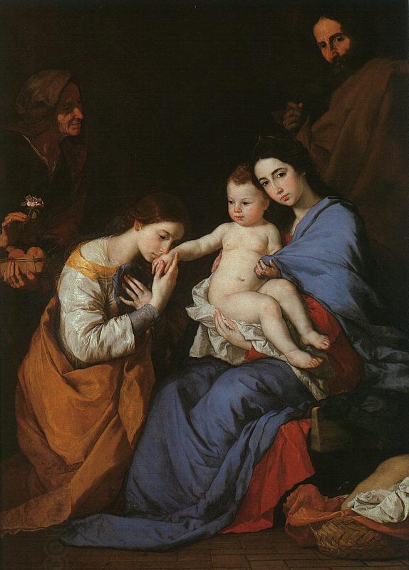 Jusepe de Ribera The Holy Family with Saints Anne Catherine of Alexandria China oil painting art